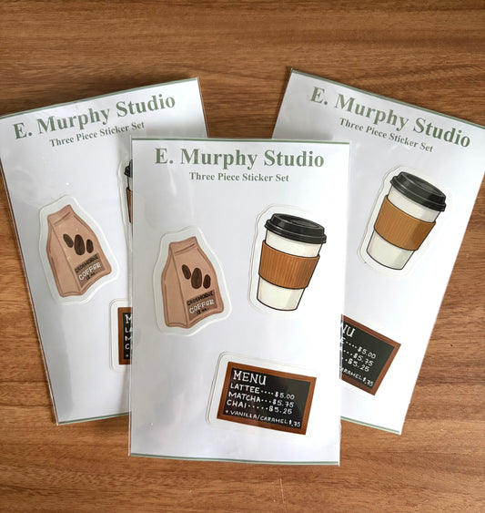 Illustrated Coffee Sticker Set