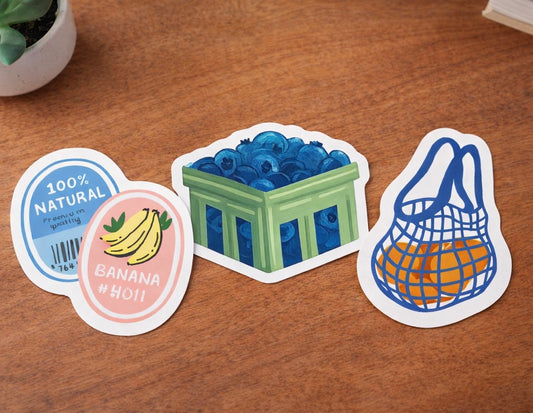 Illustrated Fruit Sticker Set