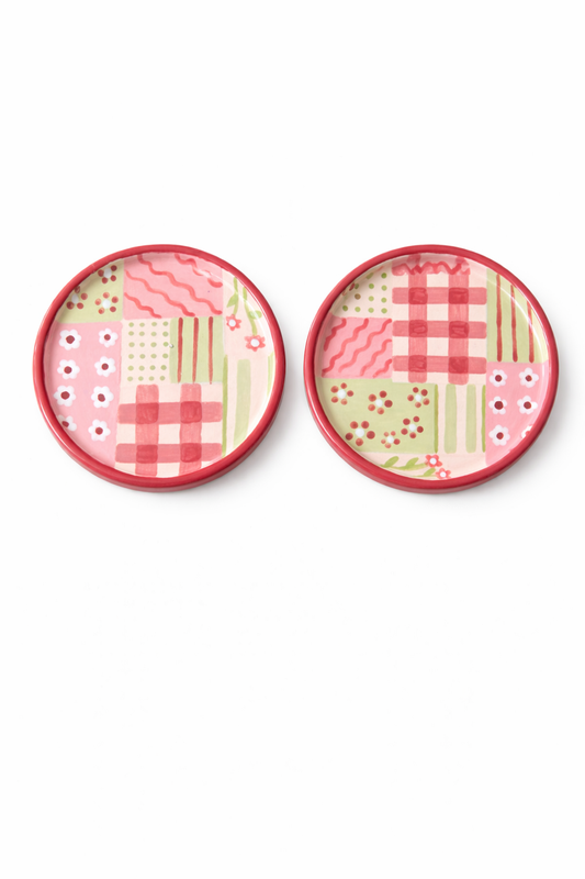 Hand-Painted Coaster Set (2)