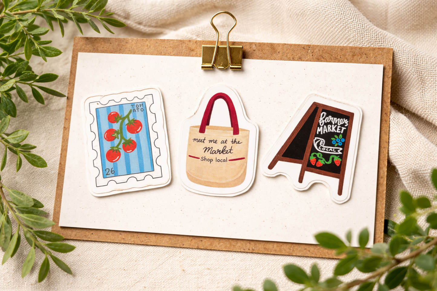 Illustrated Market Sticker Set